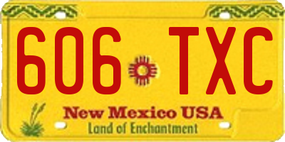 NM license plate 606TXC
