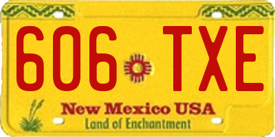 NM license plate 606TXE