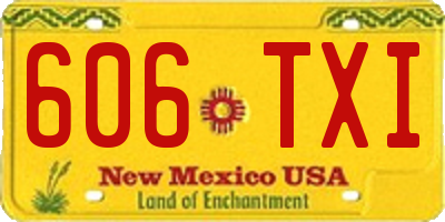 NM license plate 606TXI