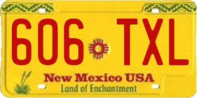 NM license plate 606TXL