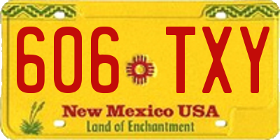 NM license plate 606TXY
