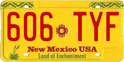 NM license plate 606TYF