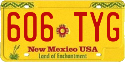 NM license plate 606TYG