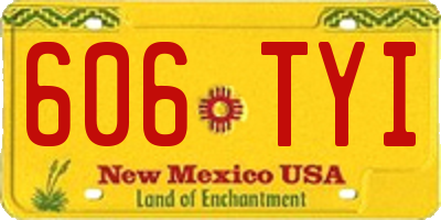 NM license plate 606TYI