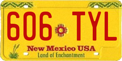 NM license plate 606TYL
