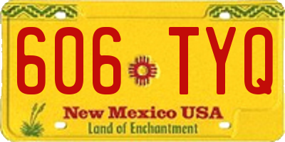 NM license plate 606TYQ