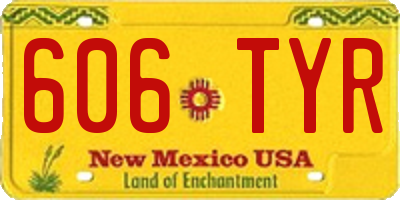 NM license plate 606TYR