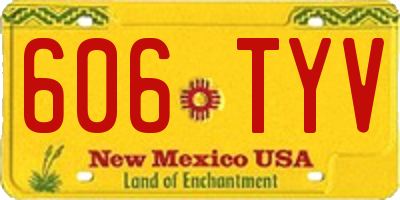 NM license plate 606TYV