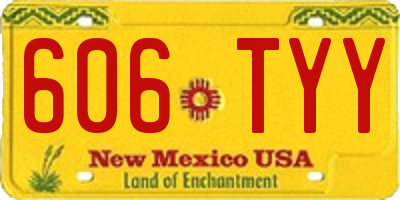 NM license plate 606TYY