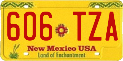 NM license plate 606TZA