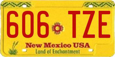 NM license plate 606TZE