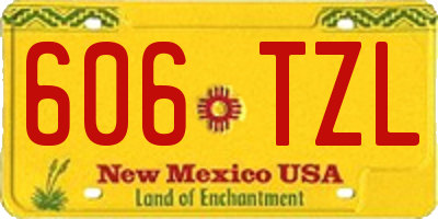 NM license plate 606TZL