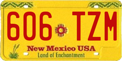 NM license plate 606TZM