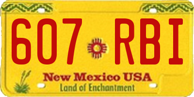 NM license plate 607RBI