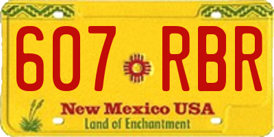 NM license plate 607RBR