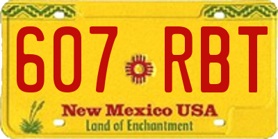 NM license plate 607RBT