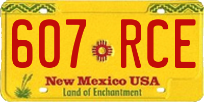 NM license plate 607RCE