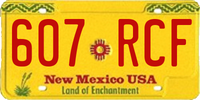 NM license plate 607RCF