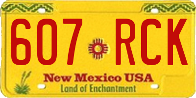NM license plate 607RCK