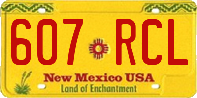 NM license plate 607RCL