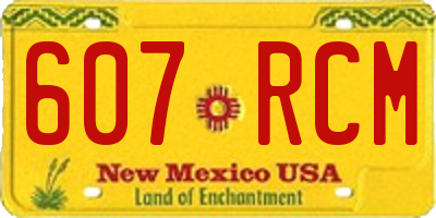 NM license plate 607RCM