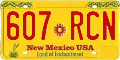 NM license plate 607RCN