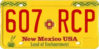 NM license plate 607RCP