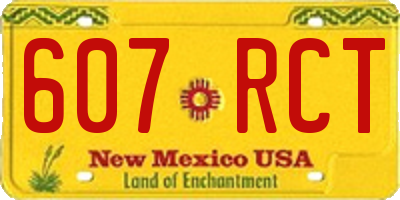 NM license plate 607RCT