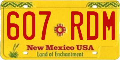 NM license plate 607RDM