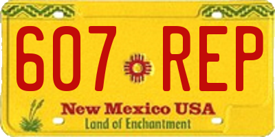 NM license plate 607REP