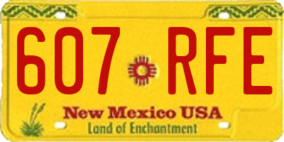 NM license plate 607RFE