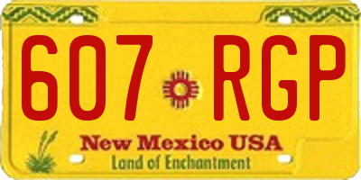 NM license plate 607RGP