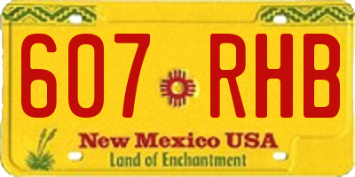 NM license plate 607RHB