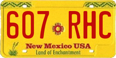 NM license plate 607RHC