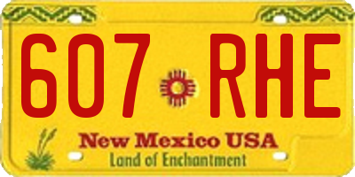 NM license plate 607RHE