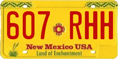 NM license plate 607RHH