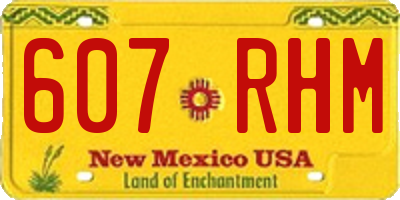NM license plate 607RHM