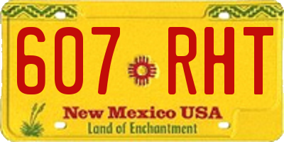 NM license plate 607RHT