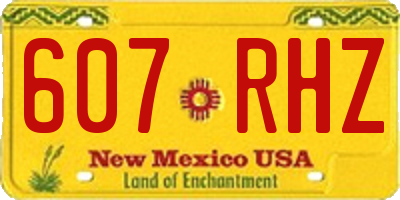NM license plate 607RHZ