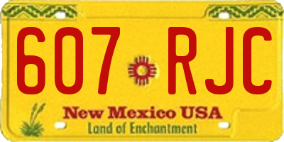 NM license plate 607RJC