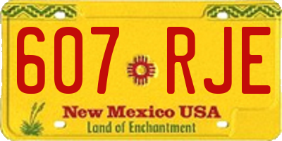 NM license plate 607RJE