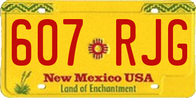 NM license plate 607RJG