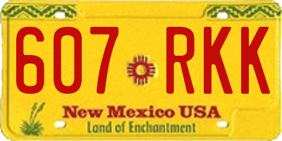 NM license plate 607RKK