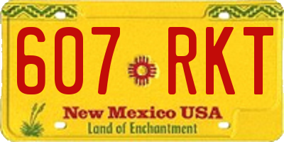 NM license plate 607RKT