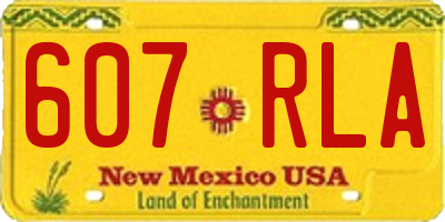 NM license plate 607RLA