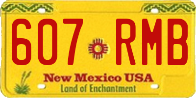 NM license plate 607RMB