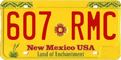 NM license plate 607RMC