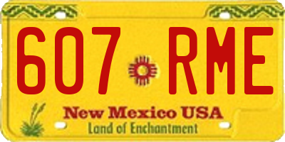 NM license plate 607RME