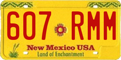 NM license plate 607RMM