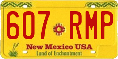 NM license plate 607RMP